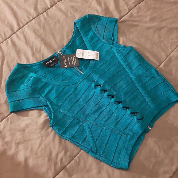 COPY - Twisted Bandage Crop Top (Bodycon) - Picture 2 of 3